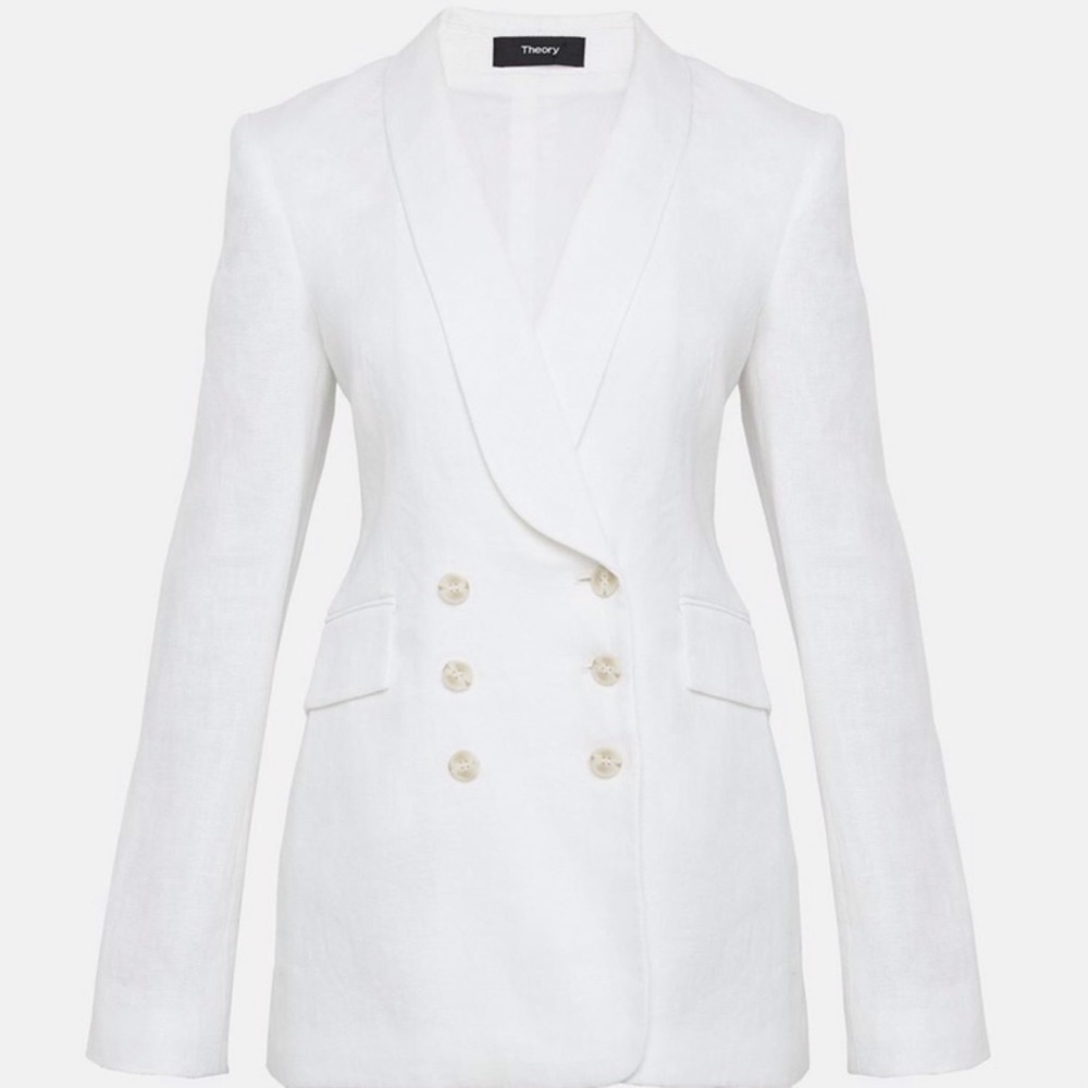 NWT Theory Shawl Collar Linen Blazer